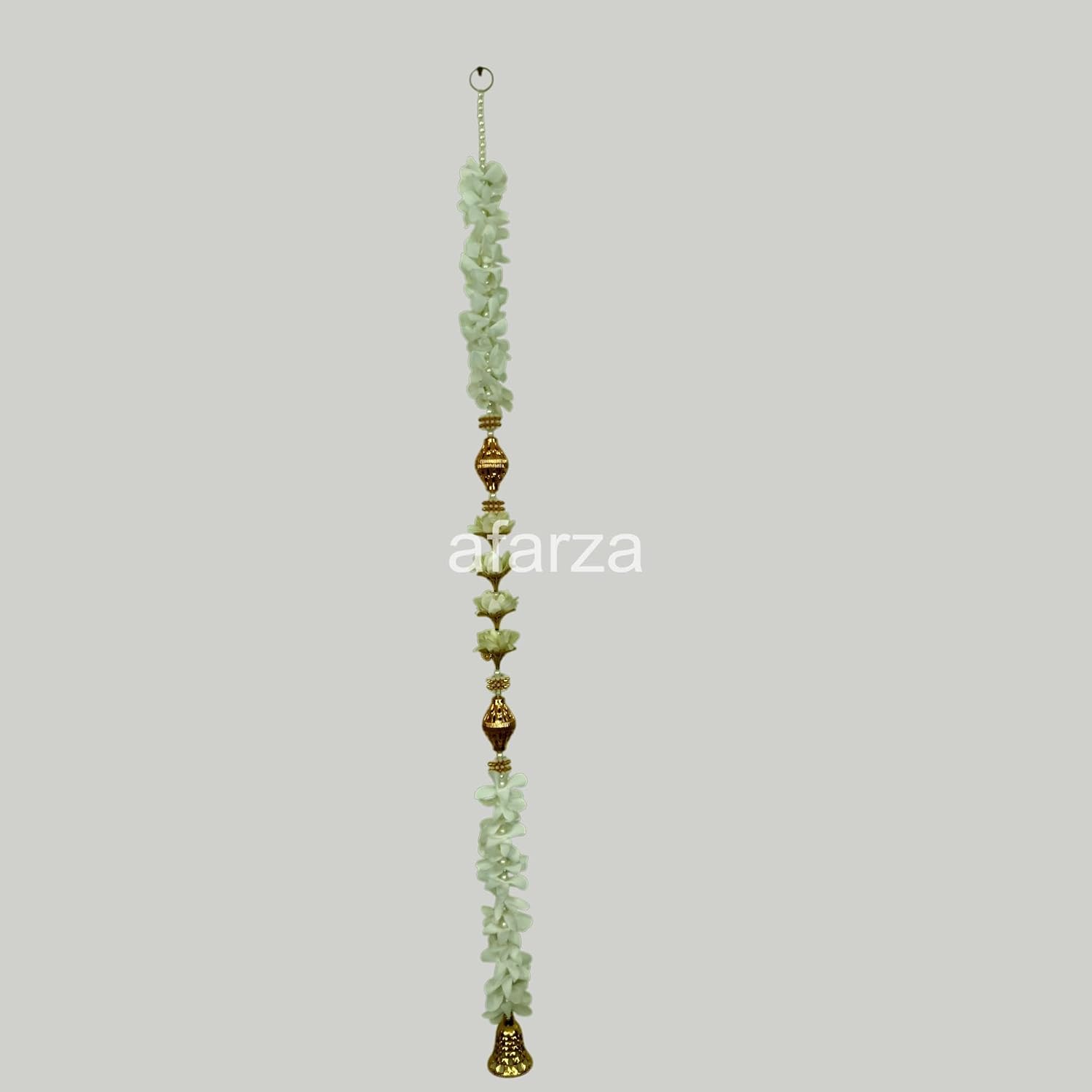 afarza haathmade Latkan for Door Hanging Artificial Flower Garlands Latest Home Decoration Latkan 2 Piece (White, 36 INCH) - Image 5
